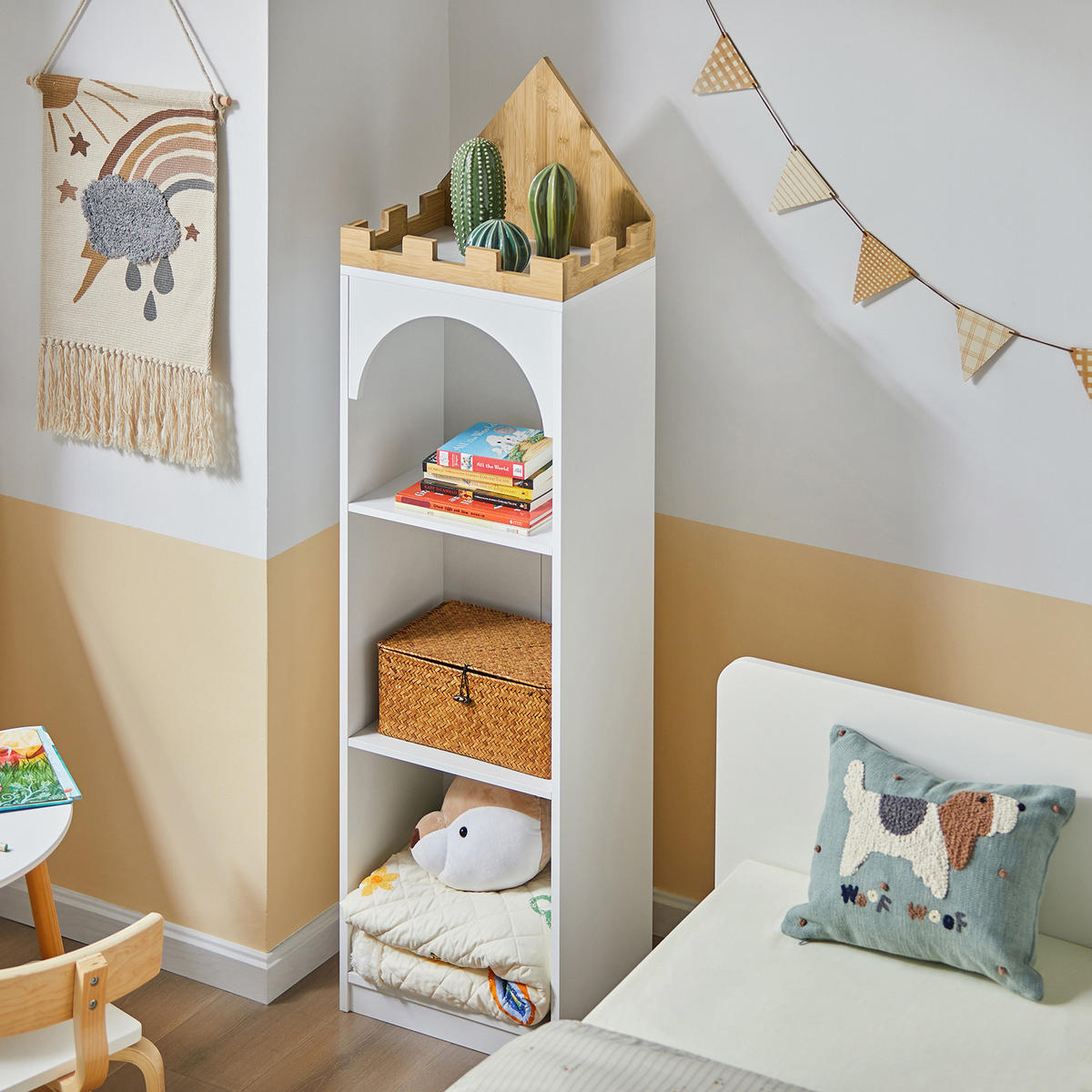 KINDERREGAL Weiß - Weiß, Holzwerkstoff (40/150/30cm) - SoBuy