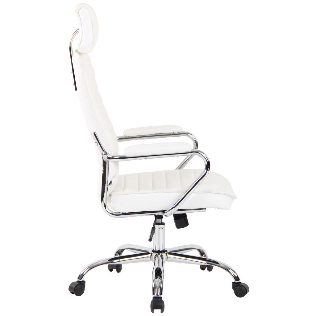 Thumbnail - CLP Chefsessel, Weiß, Leder, 59x117x57 cm, Arbeitszimmer, Bürostühle, Chefsessel