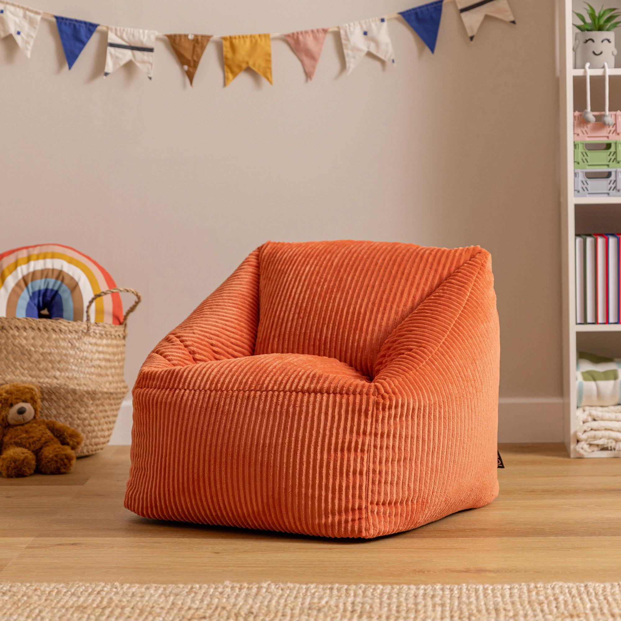 SITZSACK Flauschig für Kinder - Terra cotta, Textil (55/44/55cm) - icon