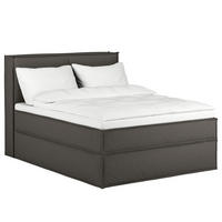 BOXSPRINGBETT mit Kopfteil - Premium - Braun, Textil (140/200cm) - home24