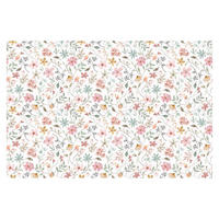 FOTOTAPETE Blumen Muster Pastell Aquarell 288/190 cm - Pastellblau, Papier (288/190cm) - Bilderwelten