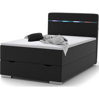 BOXBETT Monza anthrazit 140/200 cm LED Stoff - Anthrazit, Textil (140/200cm) - wonello
