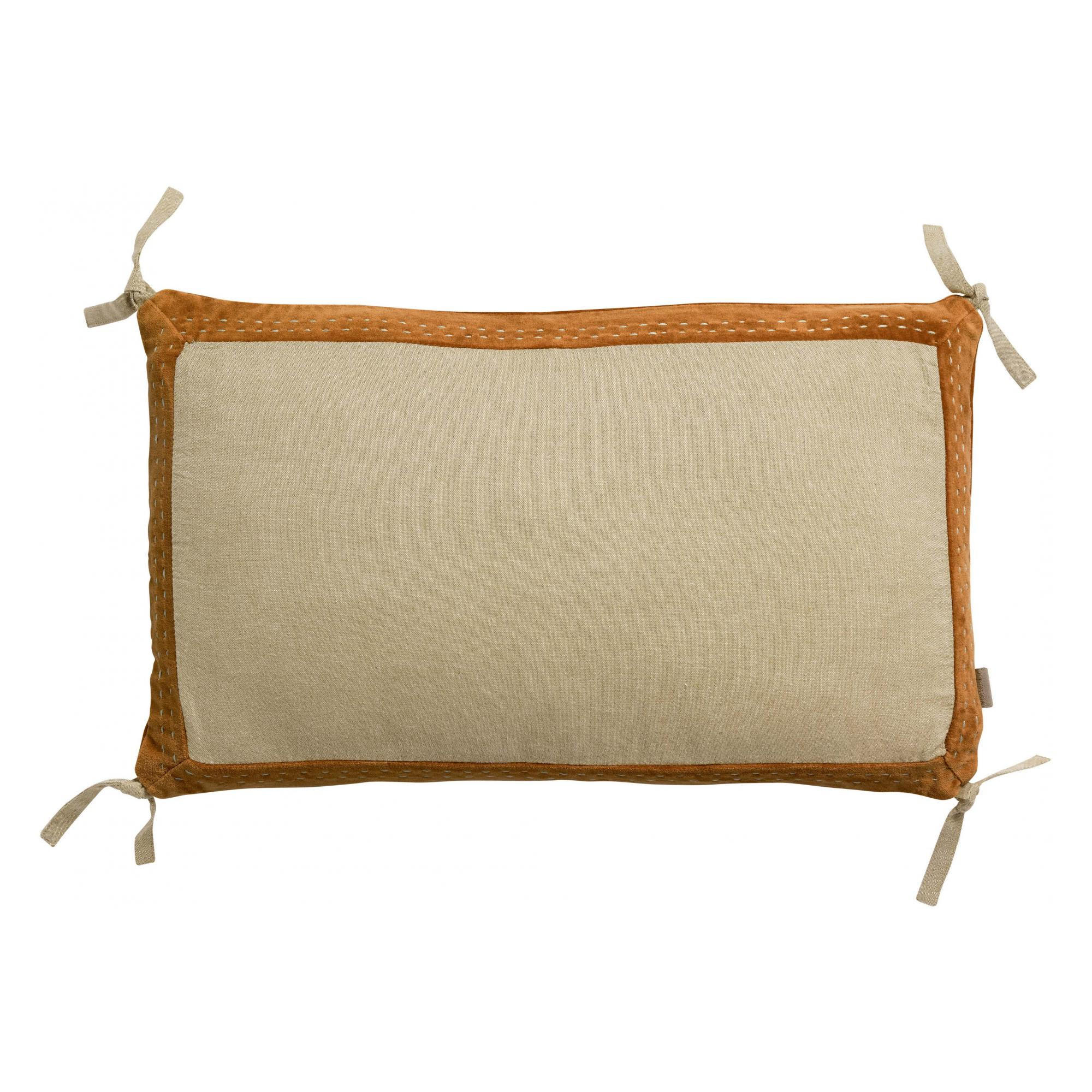 KISSEN Elise Chambray rost 30 x 50 cm - Rot, Textil (30/50cm) - Vivaraise