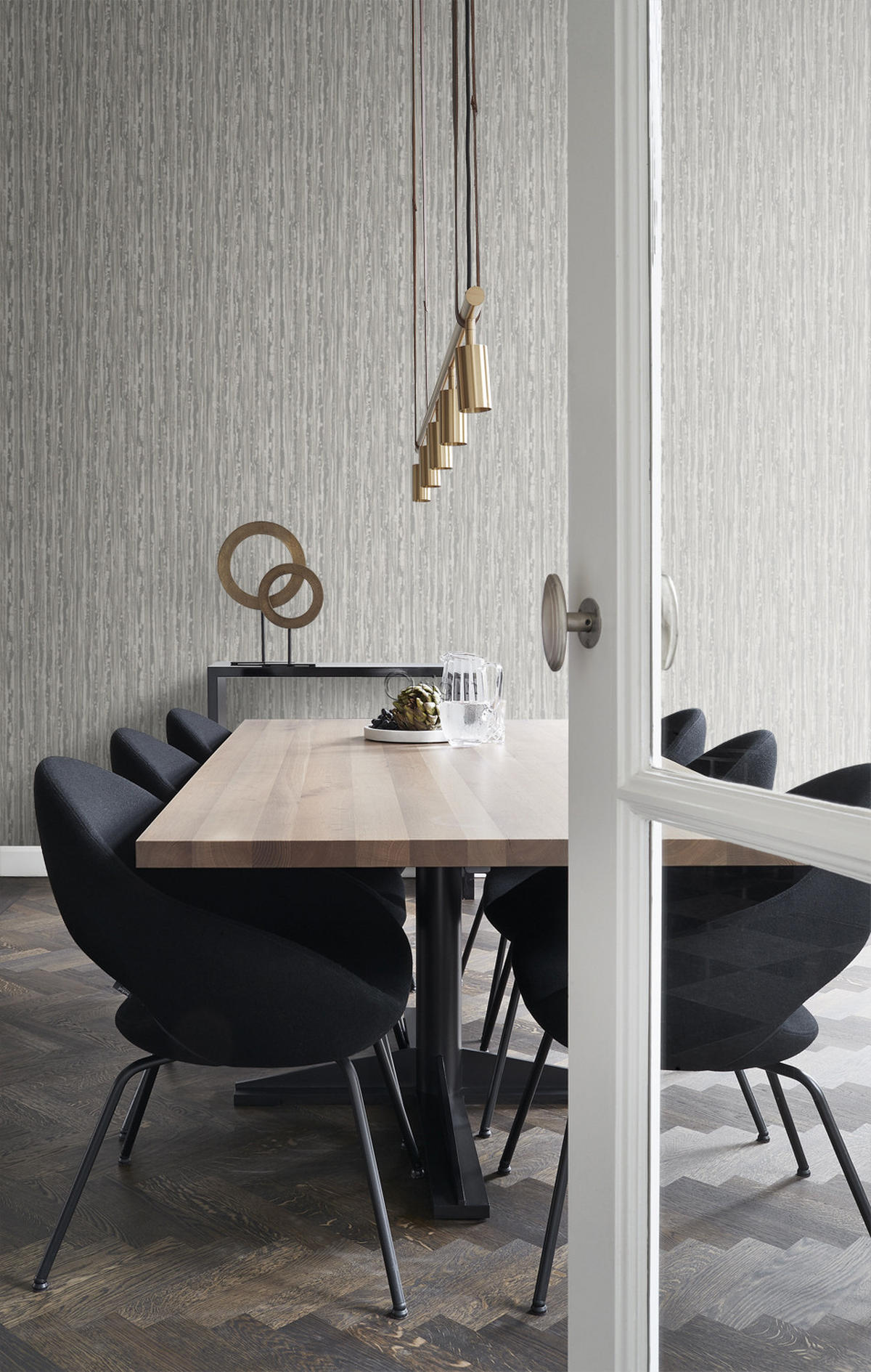 TAPETE Streifen 53 cm x 10.05 m - Braun, Papier (53/1000cm) - Origin Wallcoverings