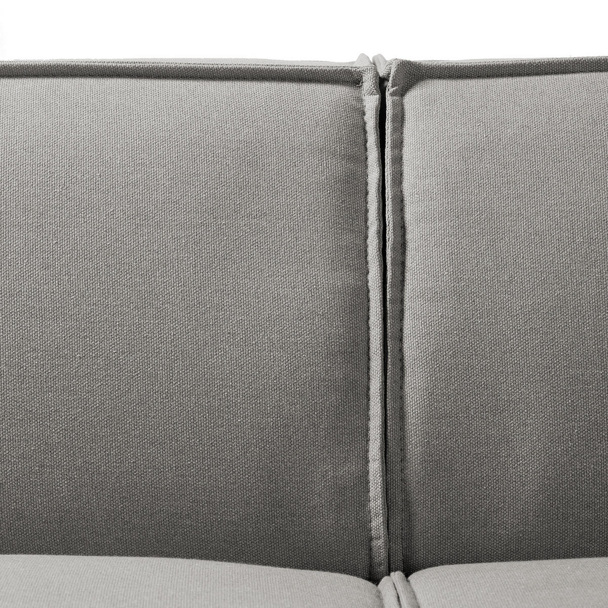 ECKSOFA mit Longchair - Graubraun/Schwarz, Kunststoff/Textil (260/177cm) - home24