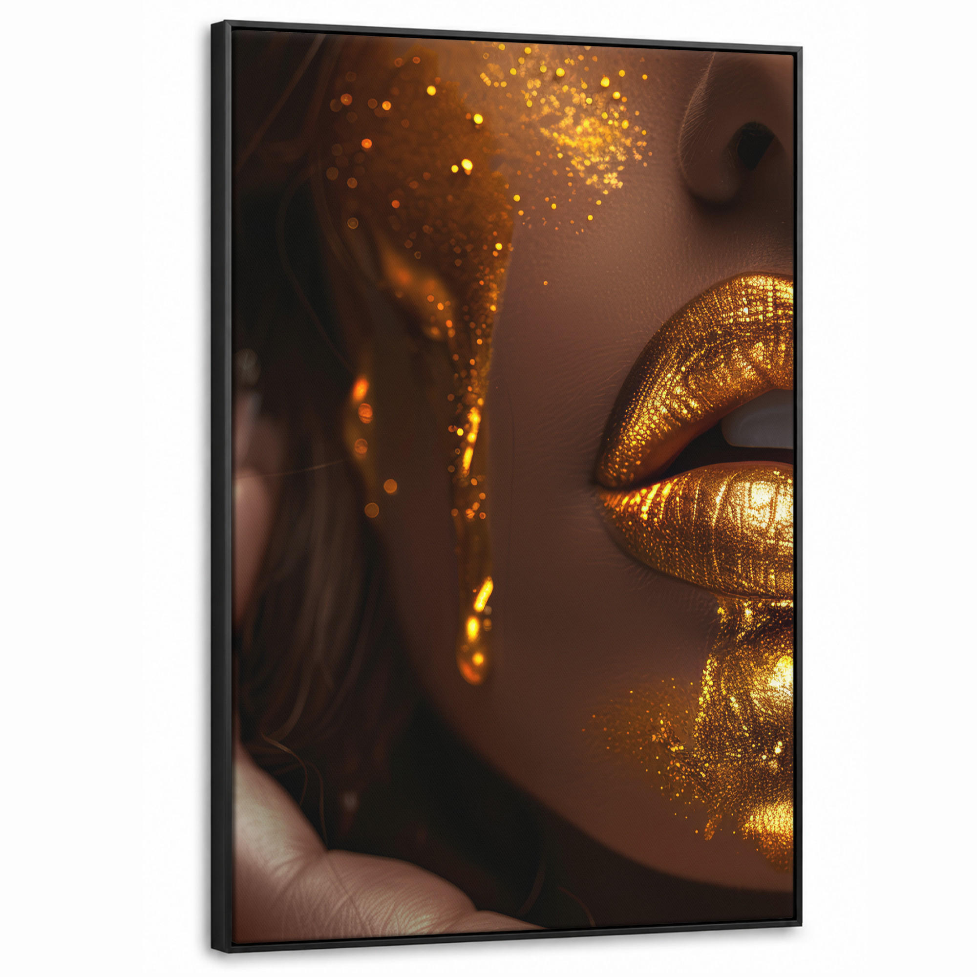 MuchoWow Leinwand Gold 90x140 cm