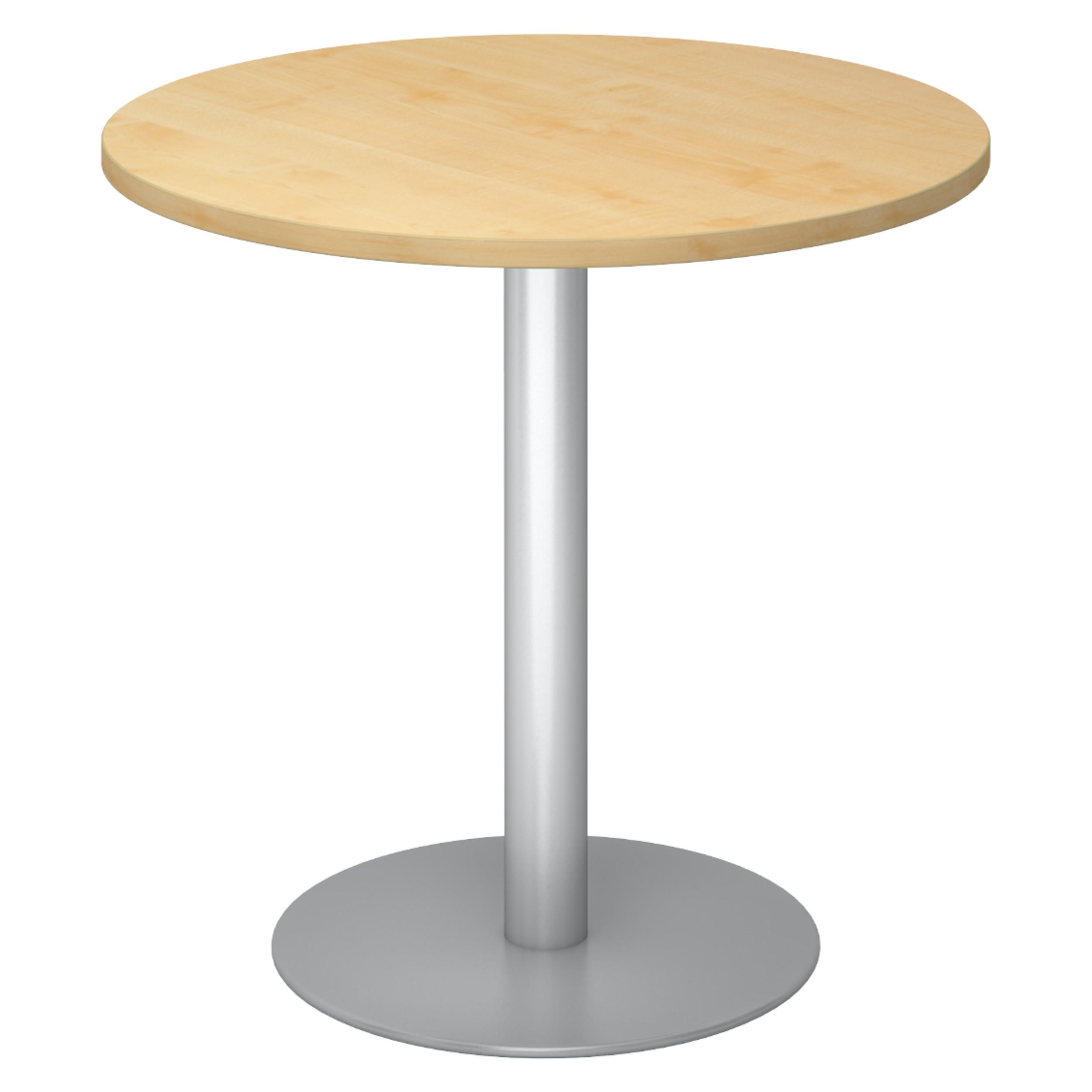 PAUSENTISCH klein STF 80/80/74,5 cm in Ahornfarben/Silberfarben - Silberfarben/Ahornfarben, Holzwerkstoff (80/80/74.5cm) - bümö