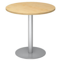 PAUSENTISCH klein STF 80/80/74,5 cm in Ahornfarben/Silberfarben - Silberfarben/Ahornfarben, Holzwerkstoff (80/80/74.5cm) - bümö