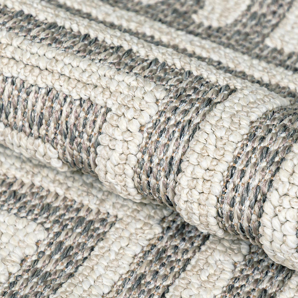TEPPICH In-& Outdoor Cangas Polen Mazovia 120x170cm Beige Braun Abstrakt Kurzflor - Braun, Textil (120/170cm) - Mazovia