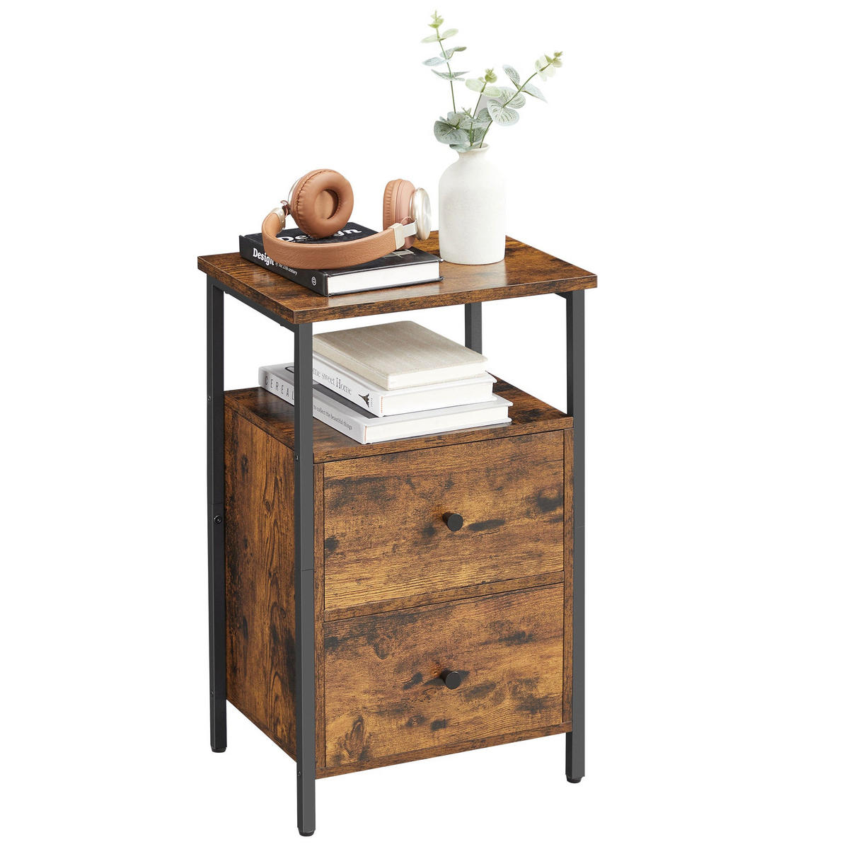 NACHTTISCH BEISTELLTISCH - Braun, Holzwerkstoff (28/60/38cm) - Hansiro
