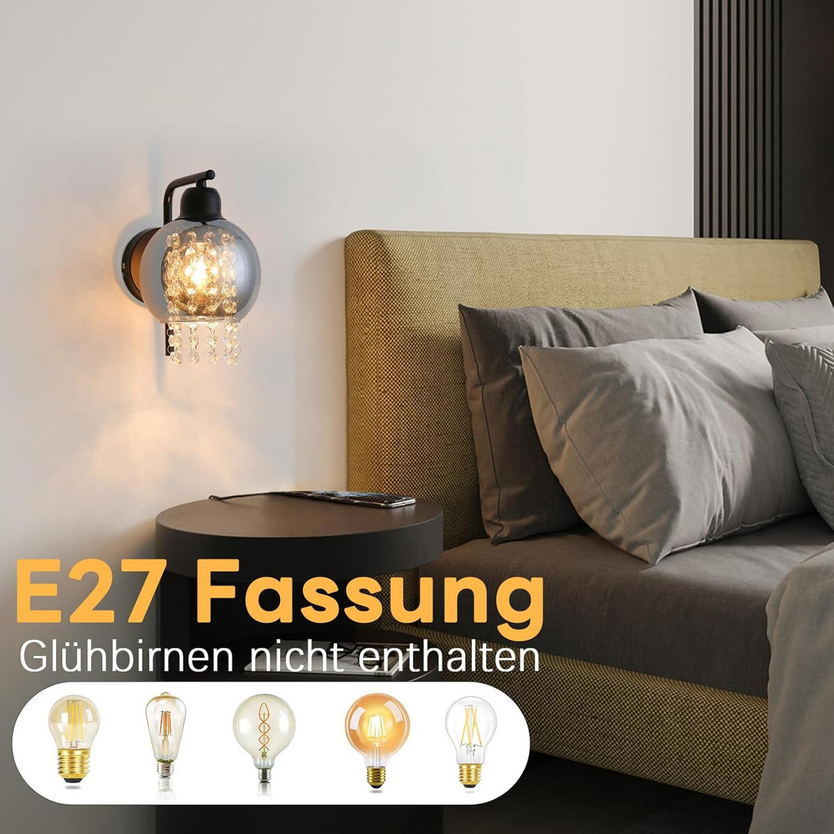 WANDLEUCHTE Zyzzh 15.0/15.0/23.0 cm - Schwarz, Metall (15/23/15cm) - ZMH