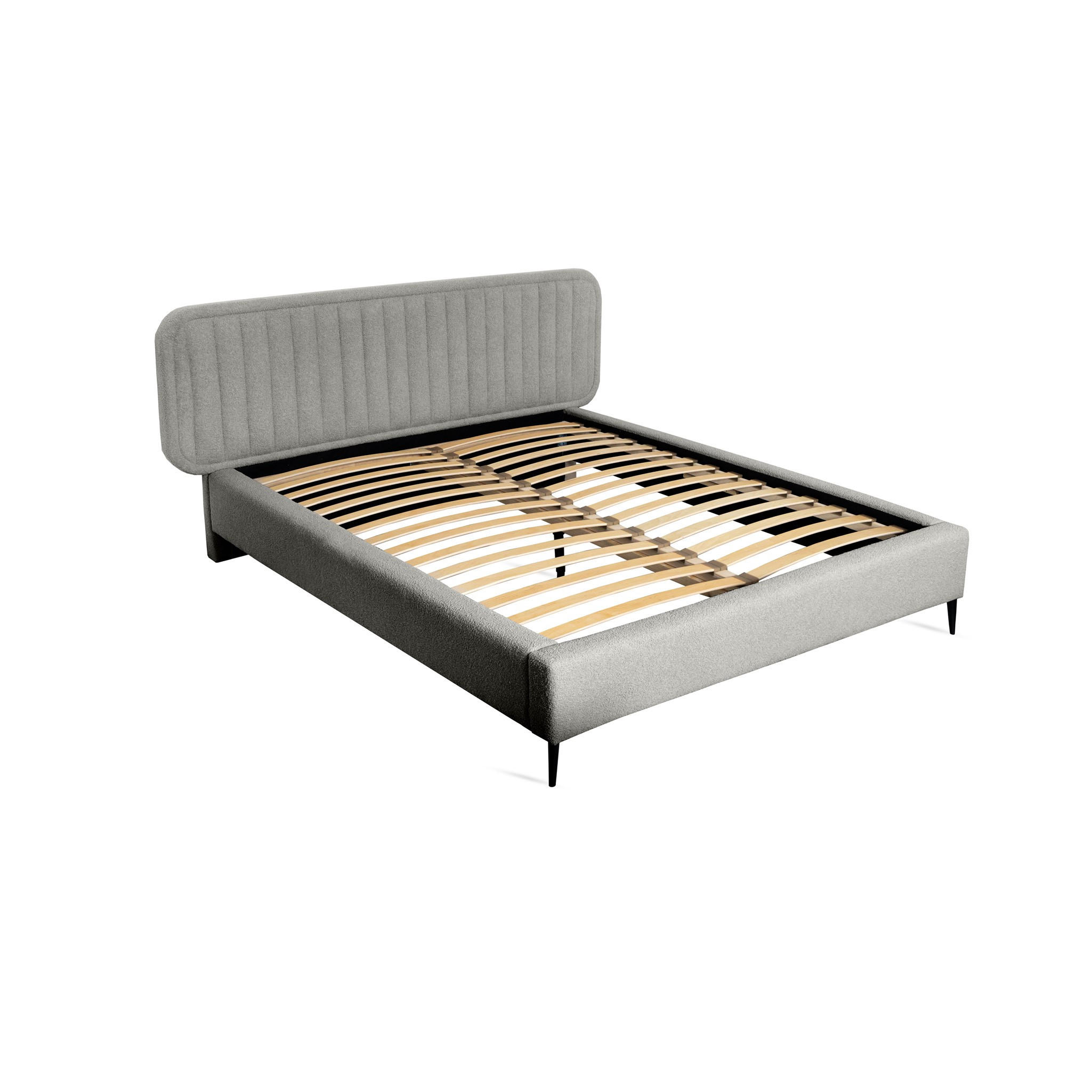 POLSTERBETT Miami Now Or Never Komplett - Grau, Holzwerkstoff/Textil (160/200cm) - Fun Möbel