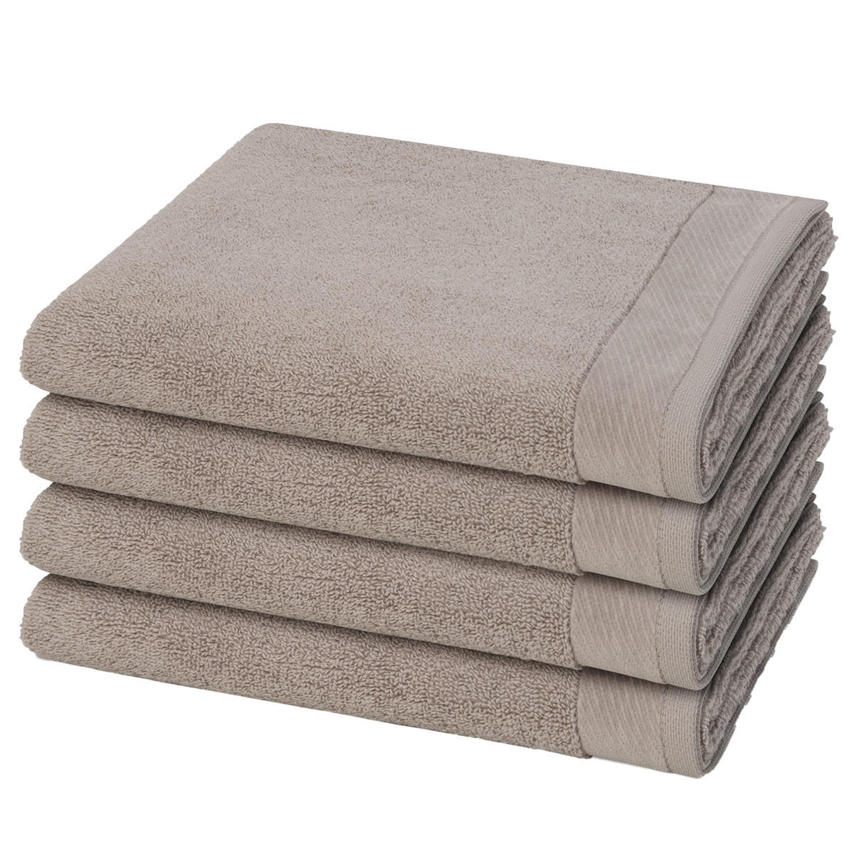 HANDTUCH Premium 4er-Set - Taupe, Textil (50/100cm) - MÖVE