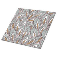 FLIESENAUFKLEBER 9 Stück 30x30 cm selbstklebend Östliches Blumenmuster - Grau, Textil (30/1.6/30cm) - TULUP