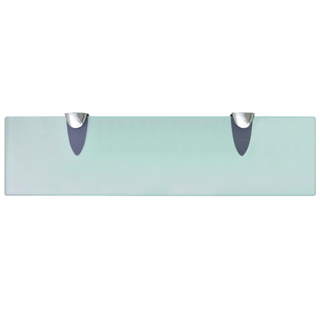 WANDBOARD mit Zink-Legierung Halterungen 40/10 cm 8 mm aus Glas Transparent - Transparent, Glas (40/0.8/10cm) - vidaXL