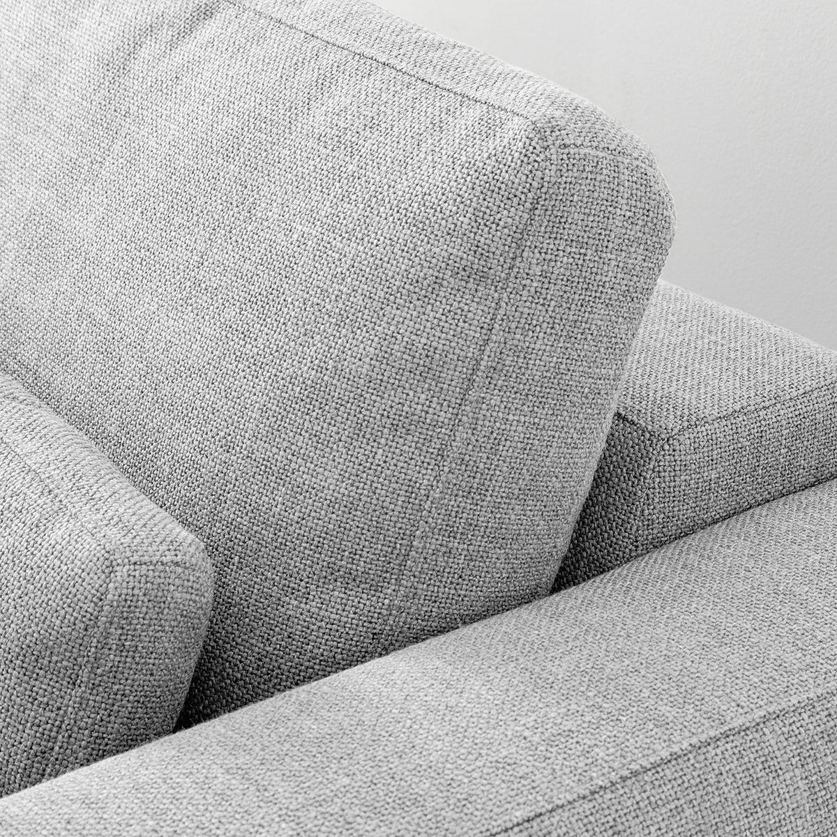 2-SITZER SOFA - Hellgrau/Schwarz, Kunststoff/Textil (182/80/117cm) - home24