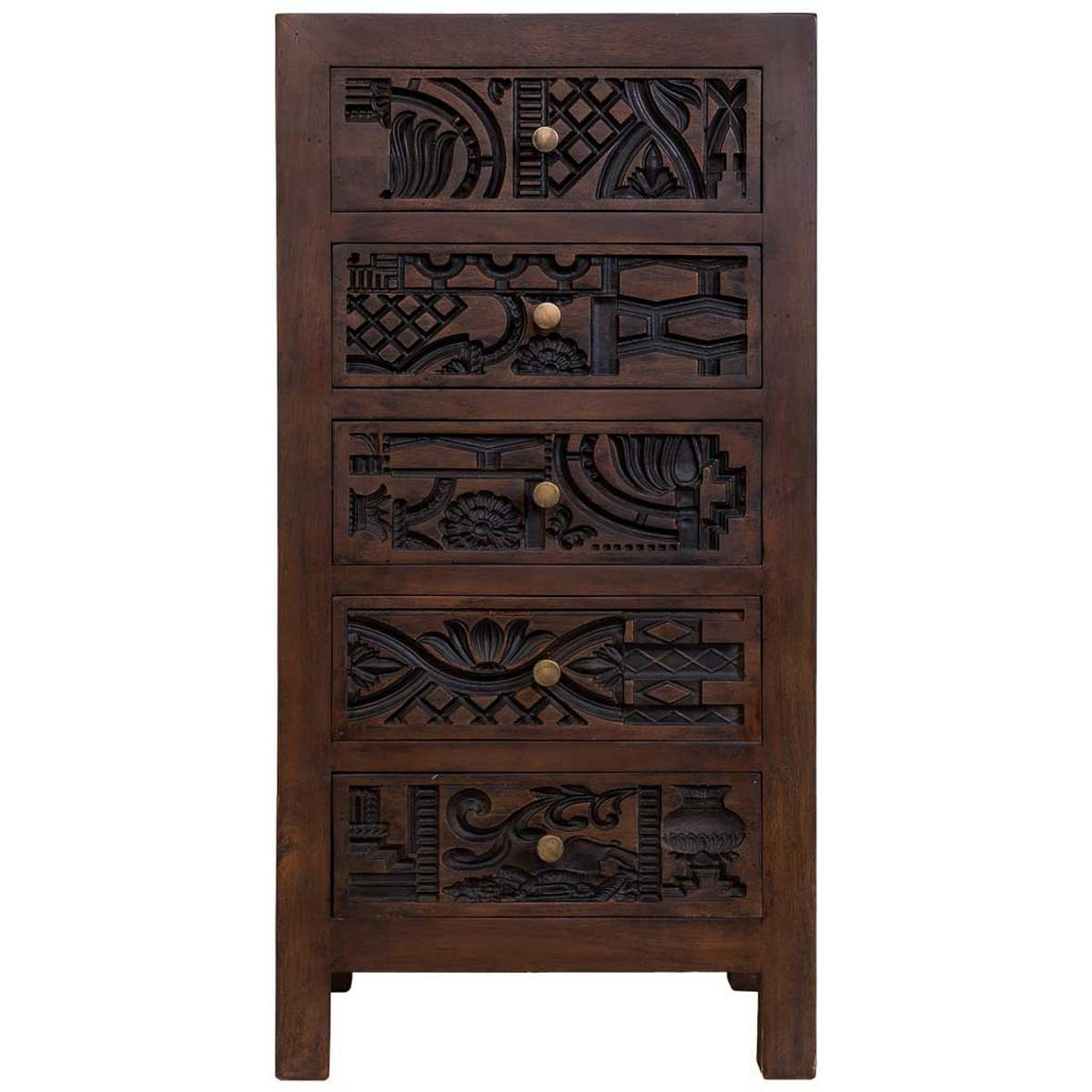 KOMMODE aus holz 45x40x100cm - Braun, Holz (45/100/40cm) - Wanderlust