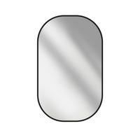WANDSPIEGEL Umweltfreundlicher Glasspiegel Ovale Schwarz 100/60/2 cm - Schwarz, Glas/Metall (10/100/100cm) - EMKE