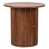 BEISTELLTISCH Rund Braun 50 x 50 x 49 cm - Braun, Holz (50/50/49cm) - Nordlys