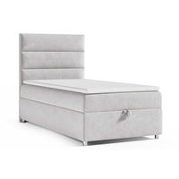 BOXBETT mit Bettkasten Trinity K4-SINGLE Bonellfederkern inkl. Topper - Silberfarben, Holz/Holzwerkstoff (80/200cm) - Best For Home