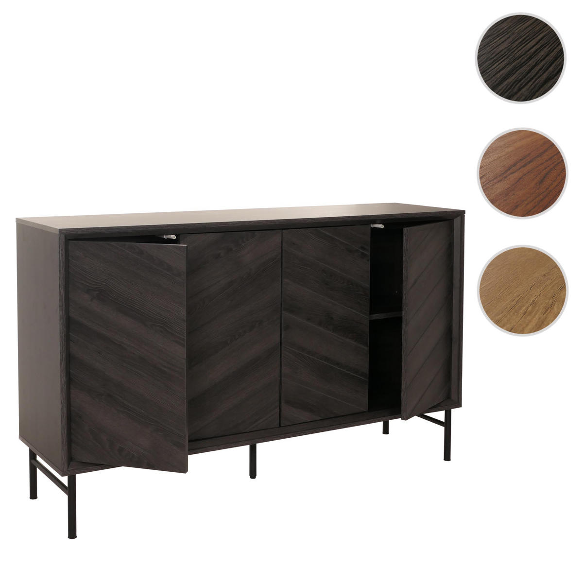 SIDEBOARD Grau - Grau, Holz (151/94/40cm) - MCW
