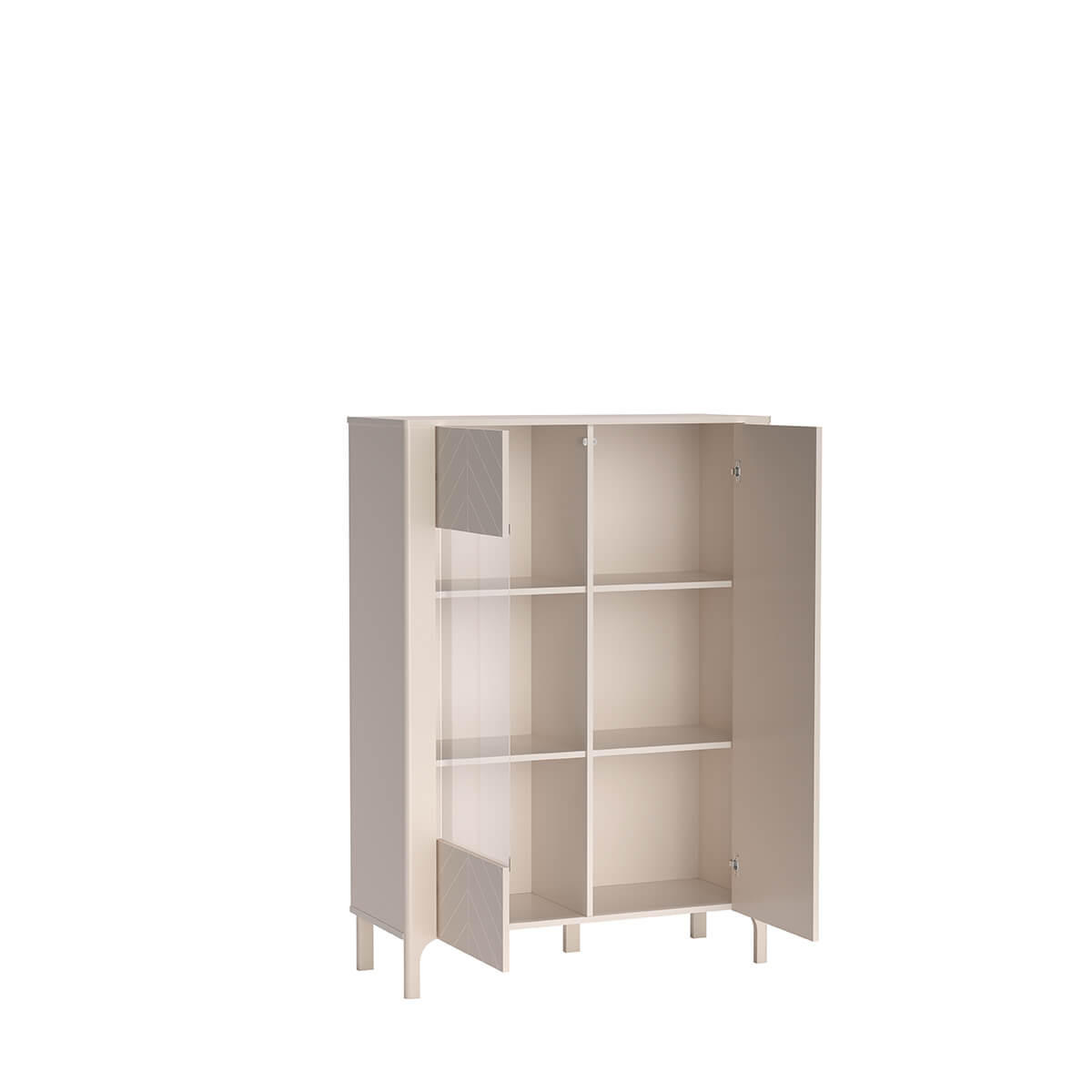 VITRINE Malumi MM-3 103 x 145 x 40,5 cm Kaschmir - Kaschmir, Holzwerkstoff (103/145/40.5cm) - Koseto