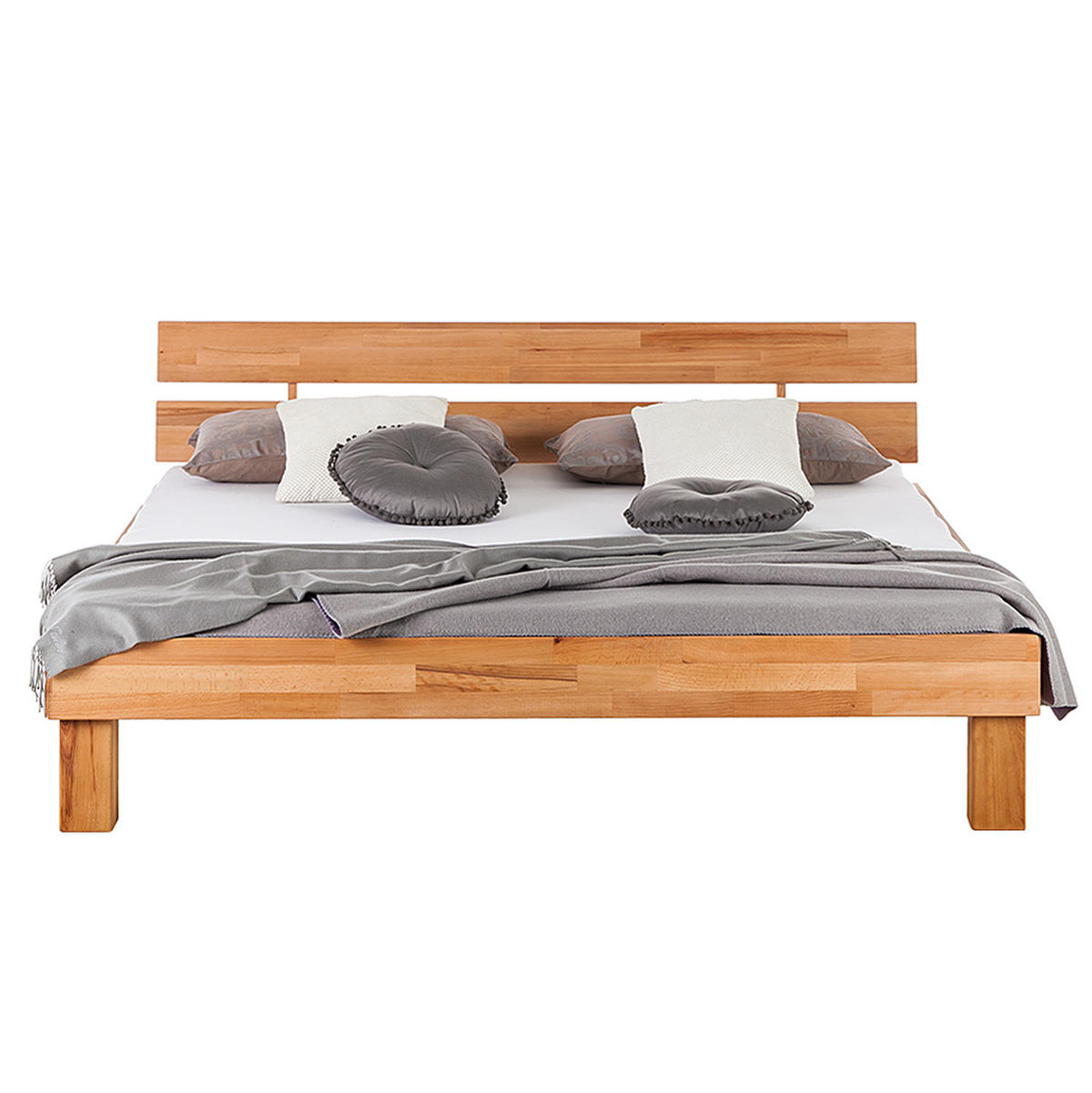 BETT - Massivholz - Kernbuche, Holz (200/200cm) - home24