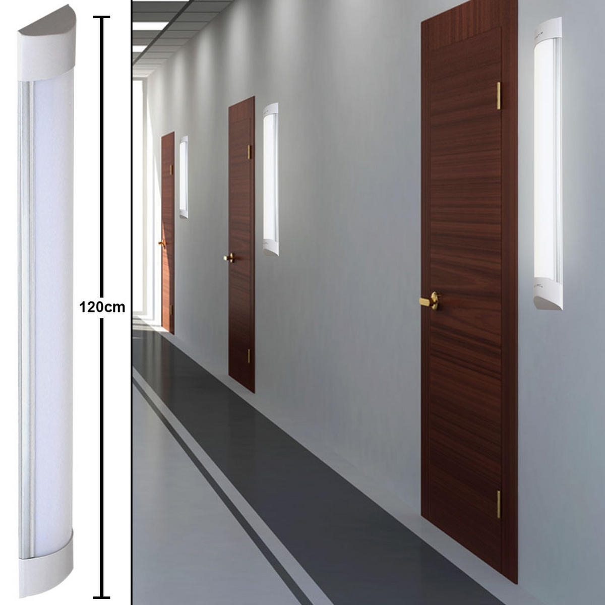 LED DECKENLEUCHTE VT-8-40 Weiß - Weiß, Kunststoff (120/41/2.44cm)