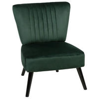 SESSEL Samtstoff Grün Vaasa - Grün, Holz/Textil (61/85/60cm) - Beliani