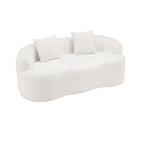 2-SITZER-SOFA DE-34988 geschwungen Weiß - Weiß, Textil (89/70/170cm) - ComfortXL