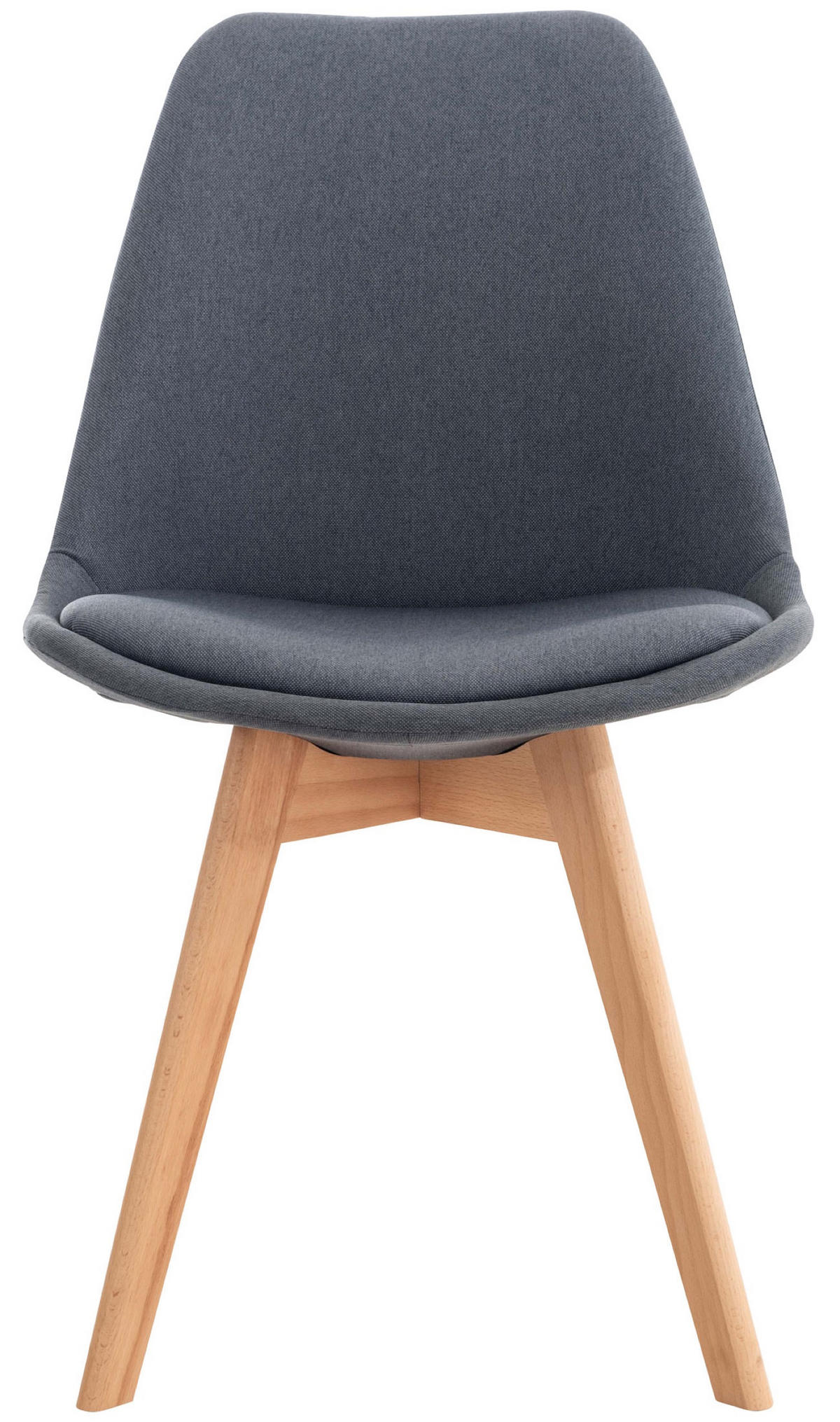 ESSZIMMERSTUHL Lines, Stoff dunkelgrau - Dunkelgrau/Naturfarben, Holz/Textil (49/83/50cm) - TPFLiving