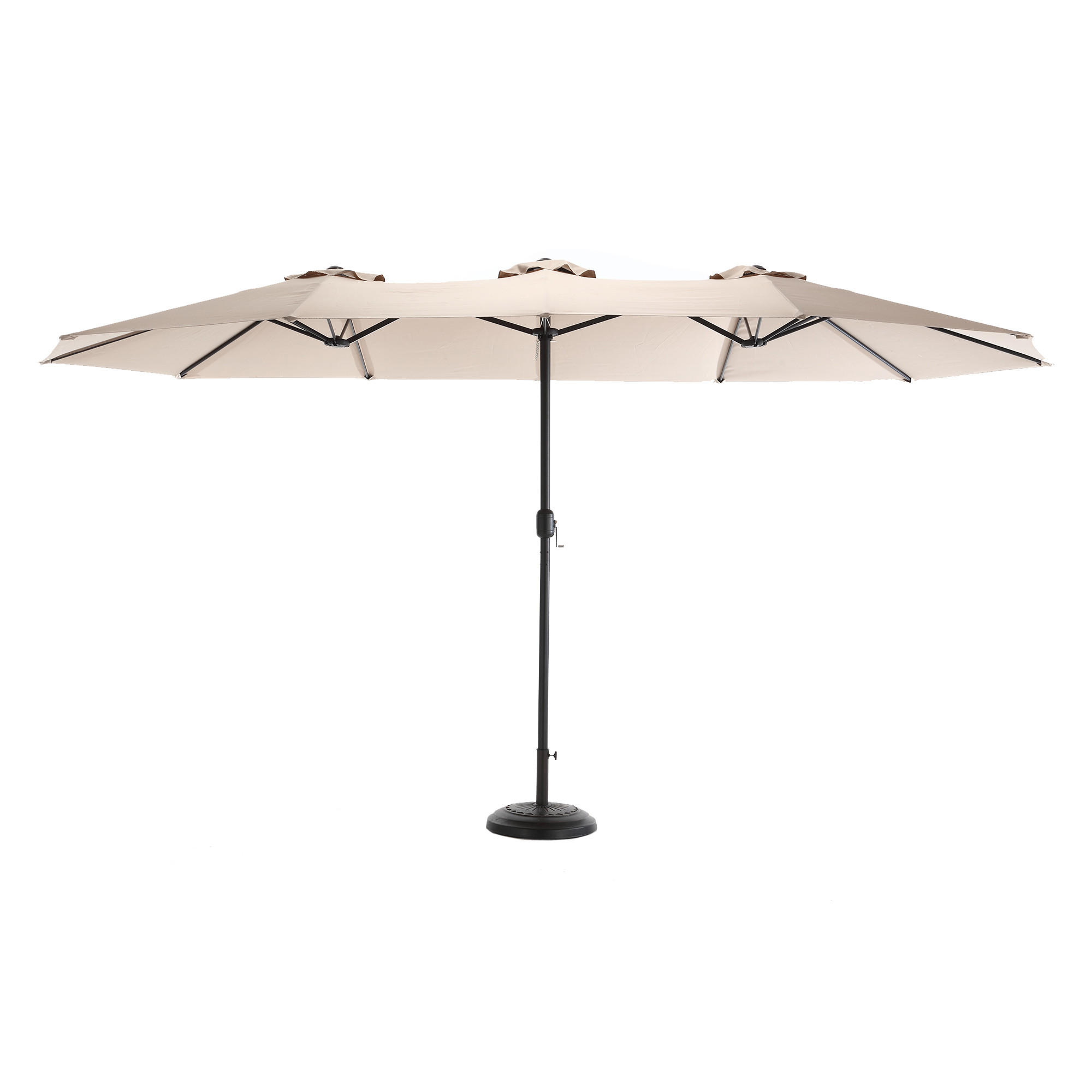 SONNENSCHIRM Doppel Rechteck khaki - Beige, Metall (267/453cm) - ComfortXL