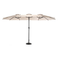 SONNENSCHIRM Doppel Rechteck khaki - Beige, Metall (267/453cm) - ComfortXL