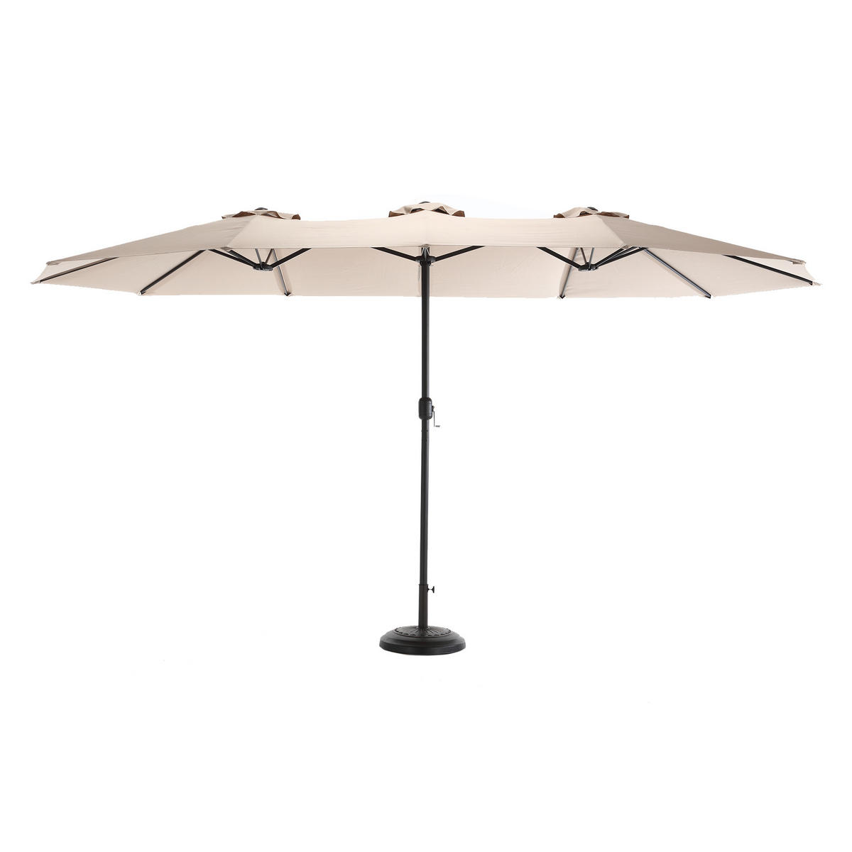SONNENSCHIRM Doppel Rechteck khaki - Beige, Metall (267/453cm) - ComfortXL