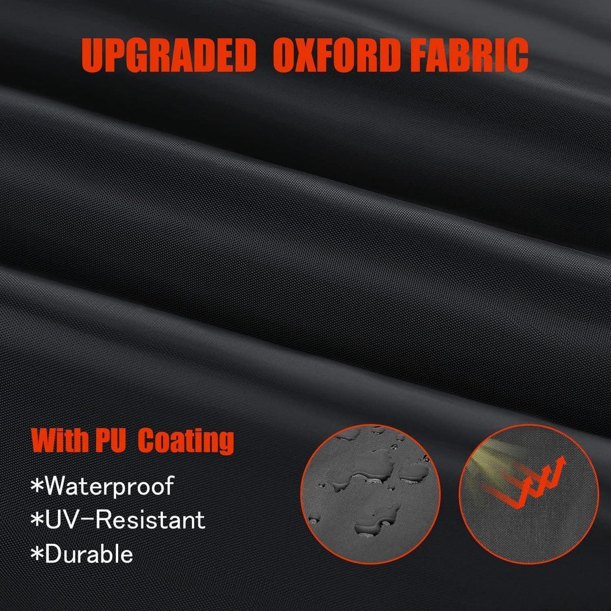 ABDECKPLANE Fahrrad Wasserdicht 200 x 110 x 70 cm Schwarz+Rot - Multicolor, Textil (110/70/200cm)
