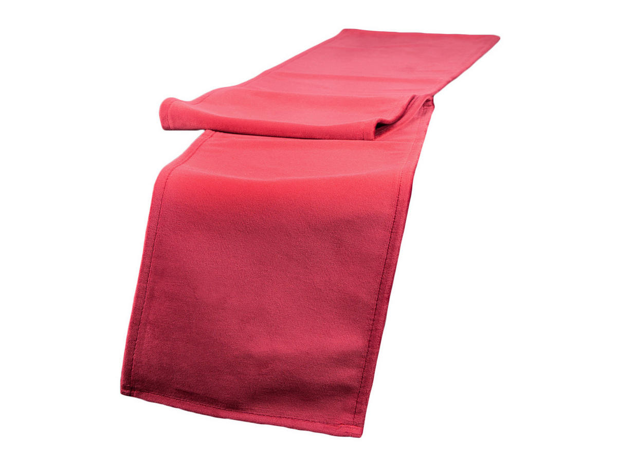 TISCHBAND Samt&Sonders karmin-rot 140/18 cm - Rot, Textil (18/140cm) - beties Heimtextil