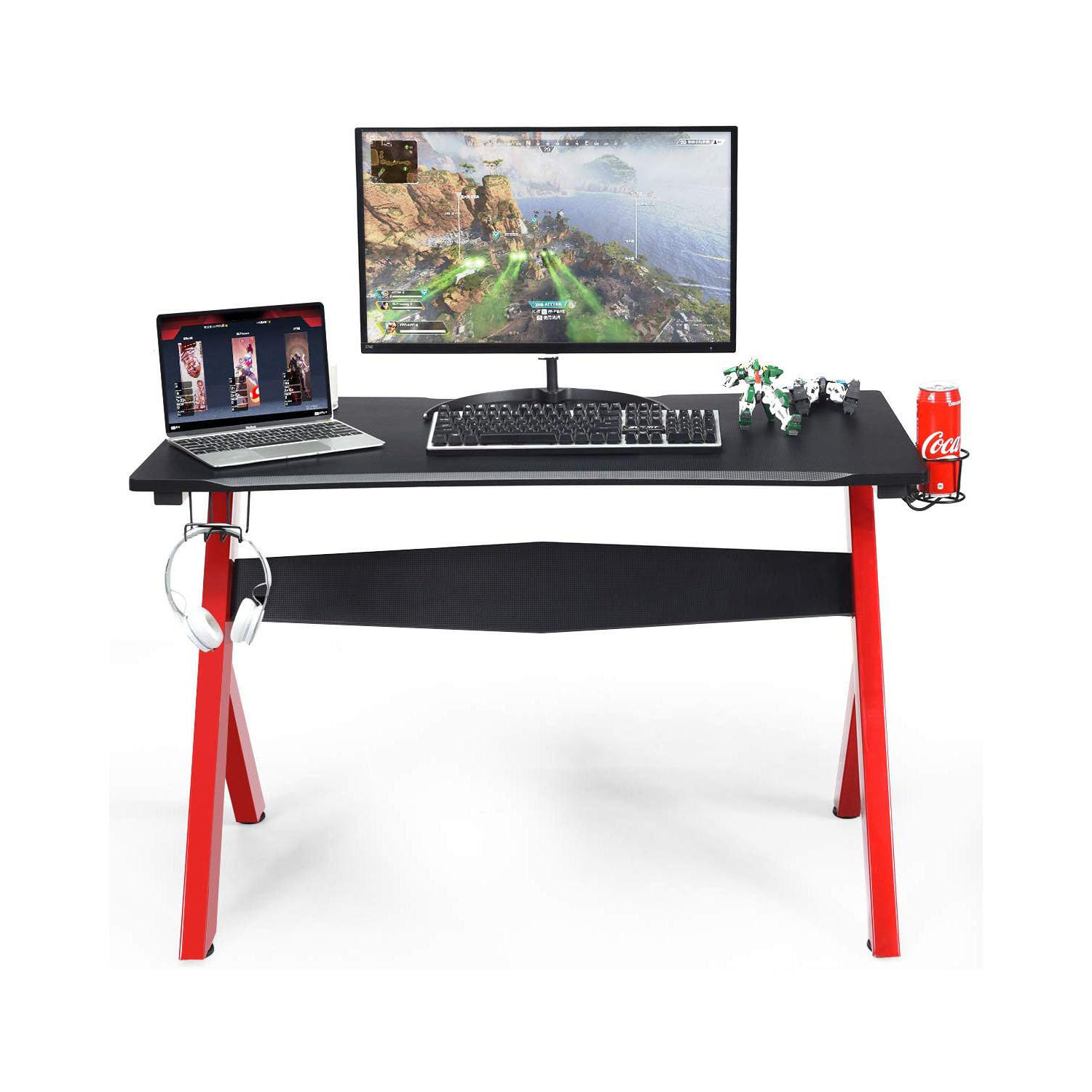 DATORBORD Svart - Multicolor, Träbaserade material (60/115/76cm) - COSTWAY