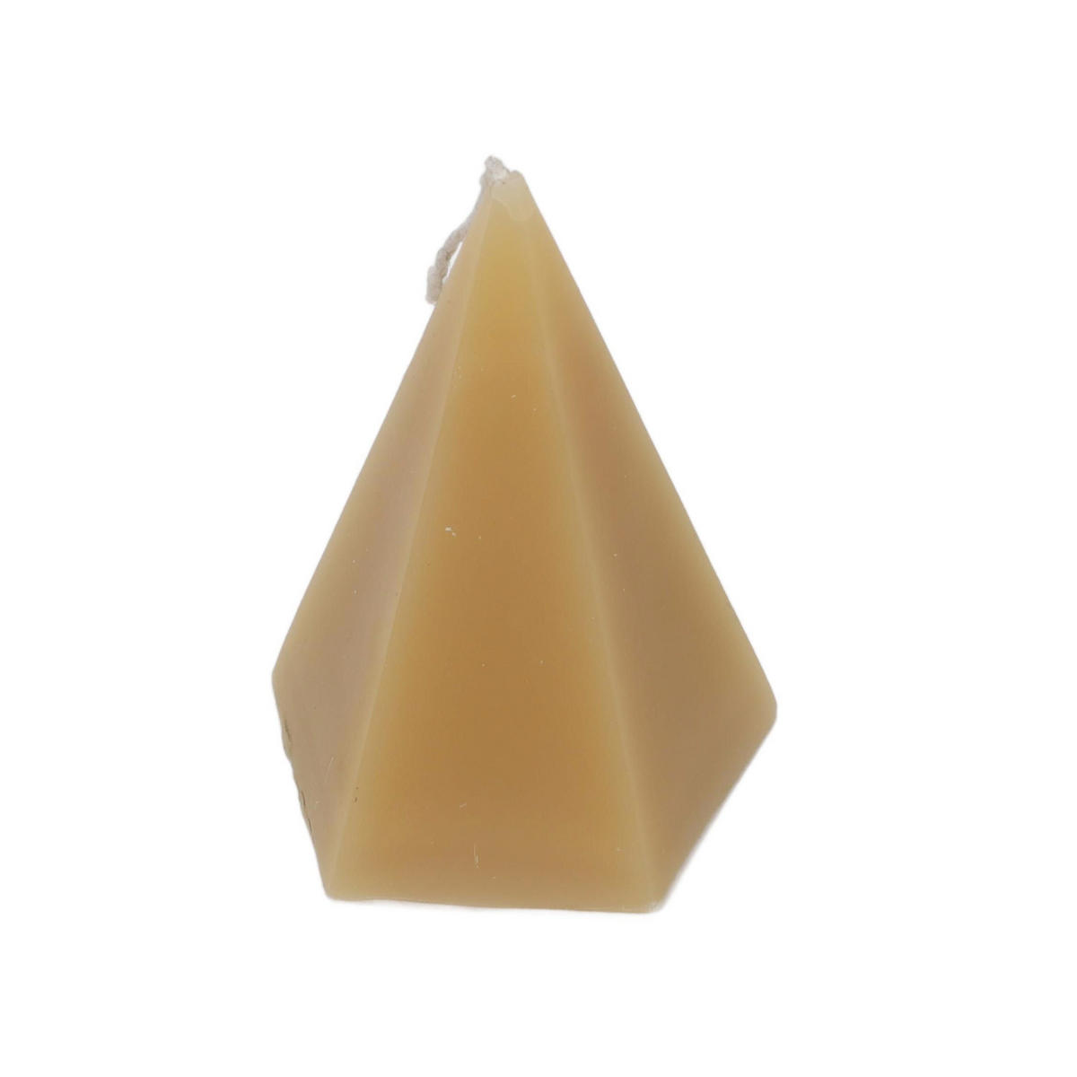 DEKO-KERZE pyramidenförmig Arty 7,4/7,4/12 cm - Beige, Paraffin (7.4/12/7.4cm) - Homea