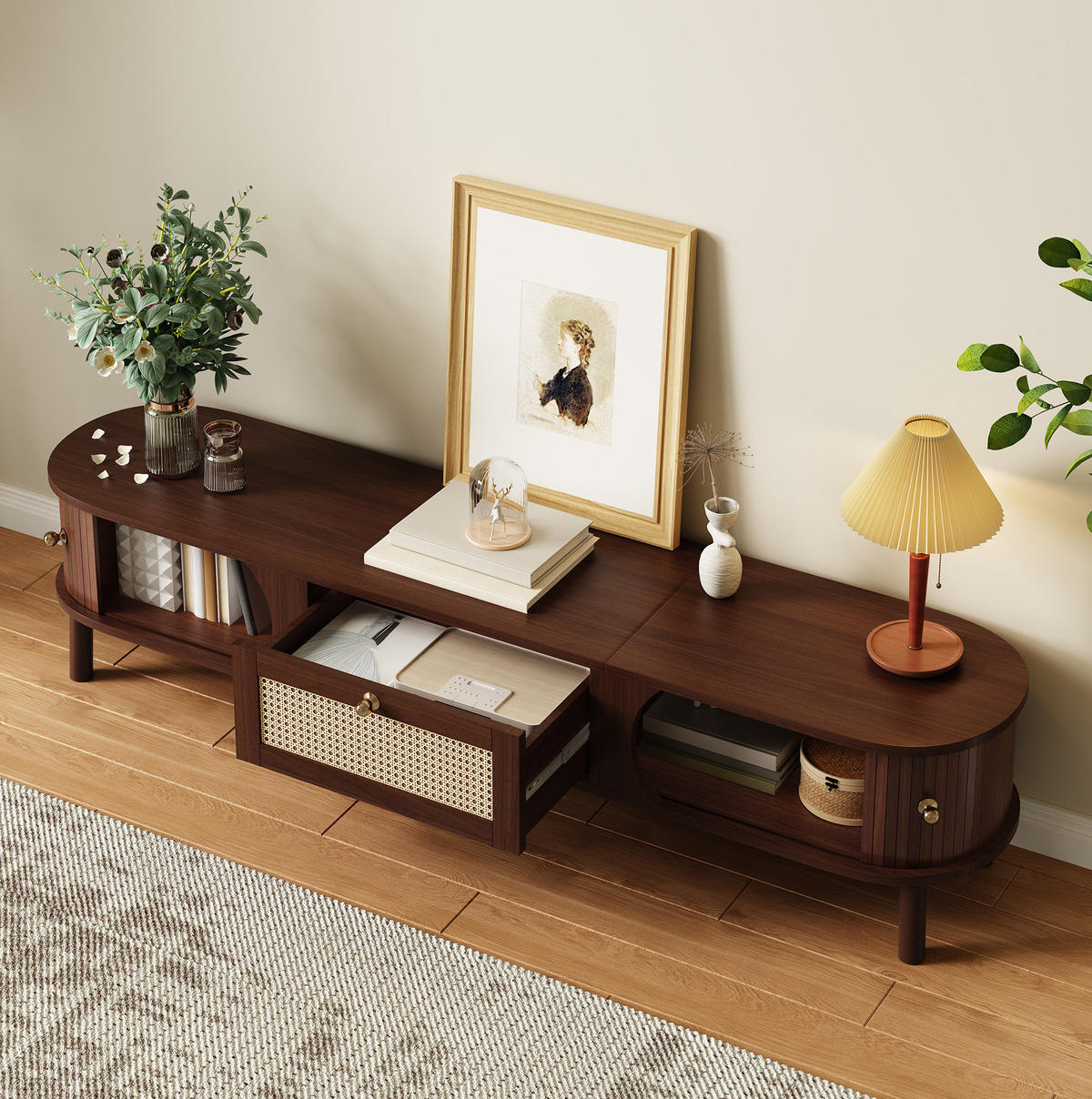 TV-ELEMENT mit Türen und Schubladen 170 cm Natural - Braun, Holzwerkstoff (39.5/38/170cm) - Beauniv
