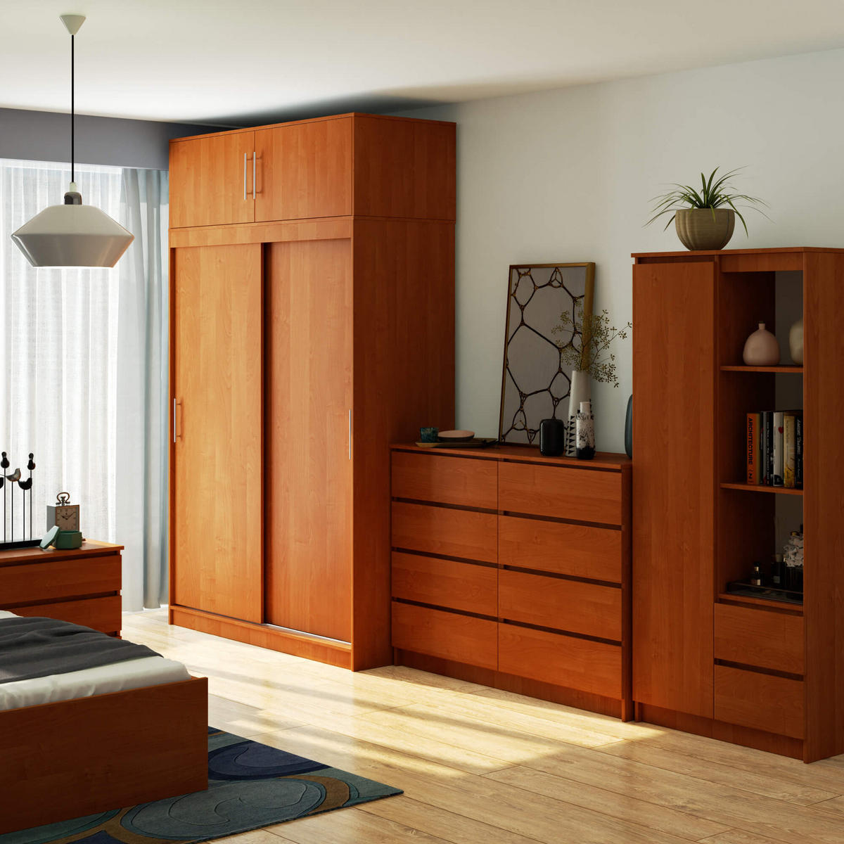 KLEIDERSCHRANK Erlefarben 245/150/60 - Erlefarben, Holzwerkstoff (150/245/60cm) - RAUMHIRSCH FURNITURE