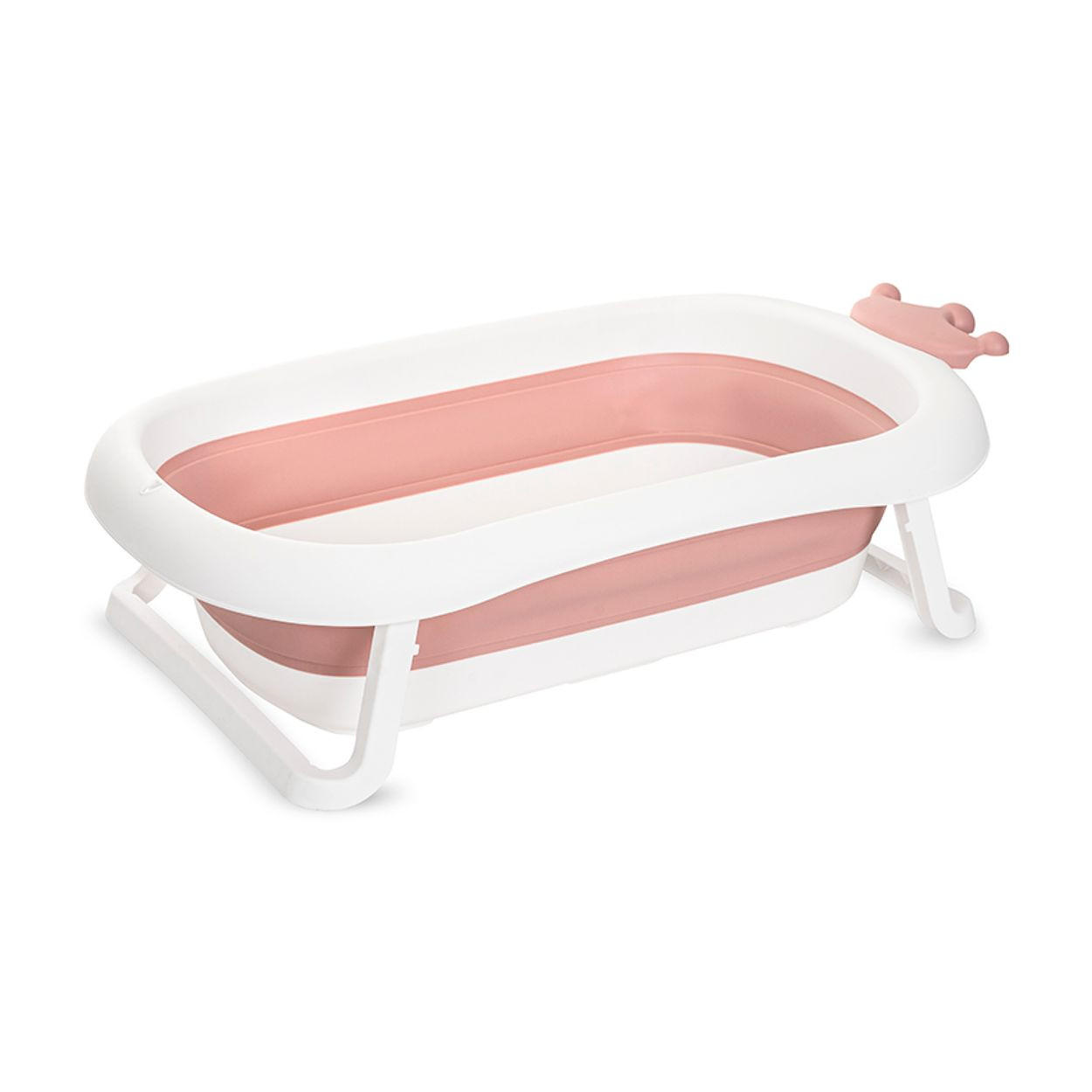 BABYBADEWANNE Royal 83 cm rosa faltbar, Kanalabdeckung, stabile Beine - Rosa, Kunststoff (50/83cm) - Lorelli