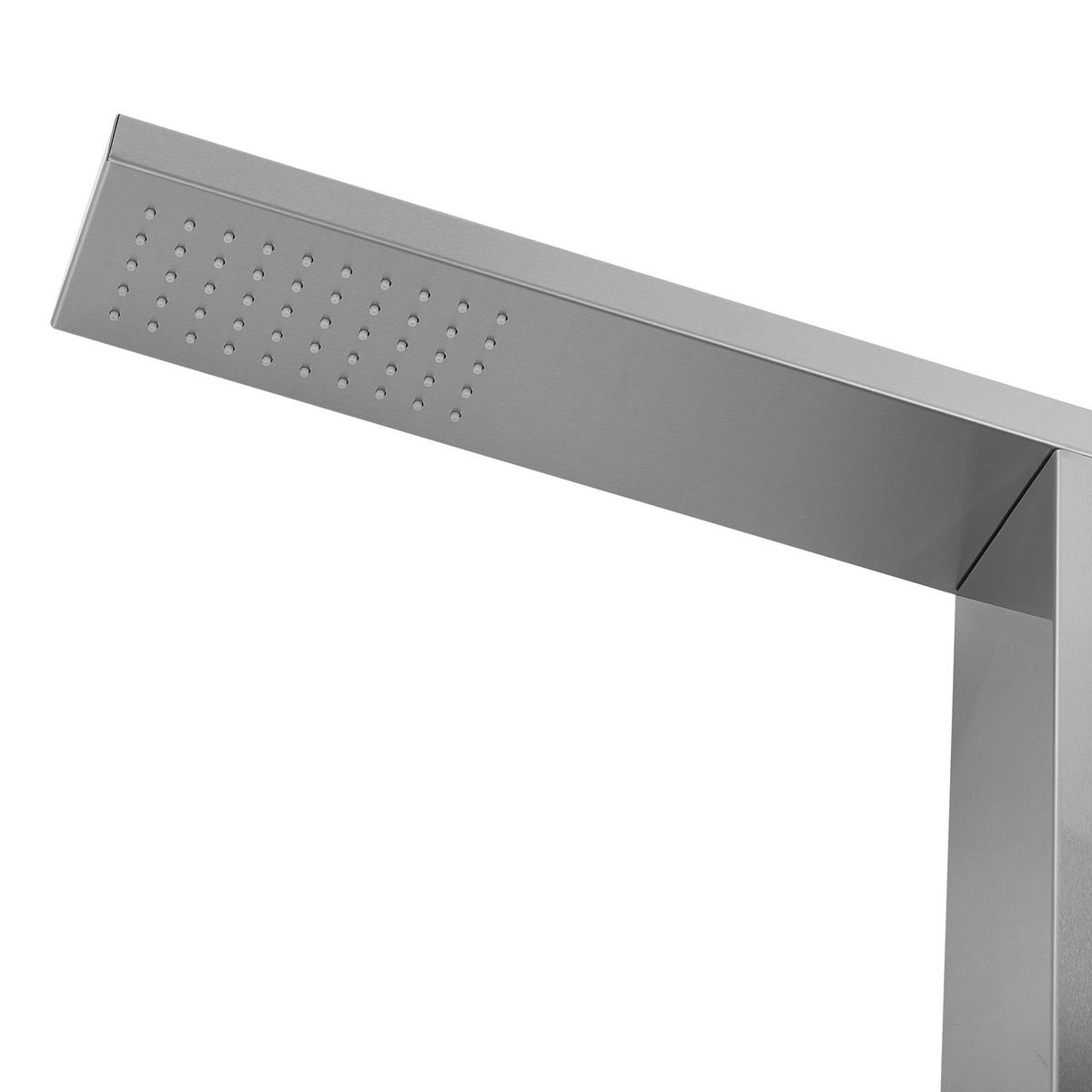 GARTENDUSCHE Silber Lotzorai - Silberfarben, Metall (26/210/50cm) - Beliani