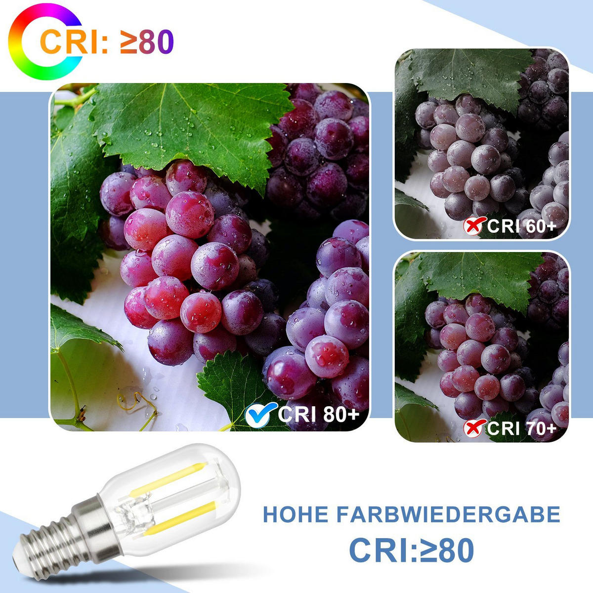 LED-LEUCHTMITTEL Aschaffenburg II 6.4/2.2/2.2cm(2er-set) - Transparent, Glas (2.2/2.2cm) - Nettlife