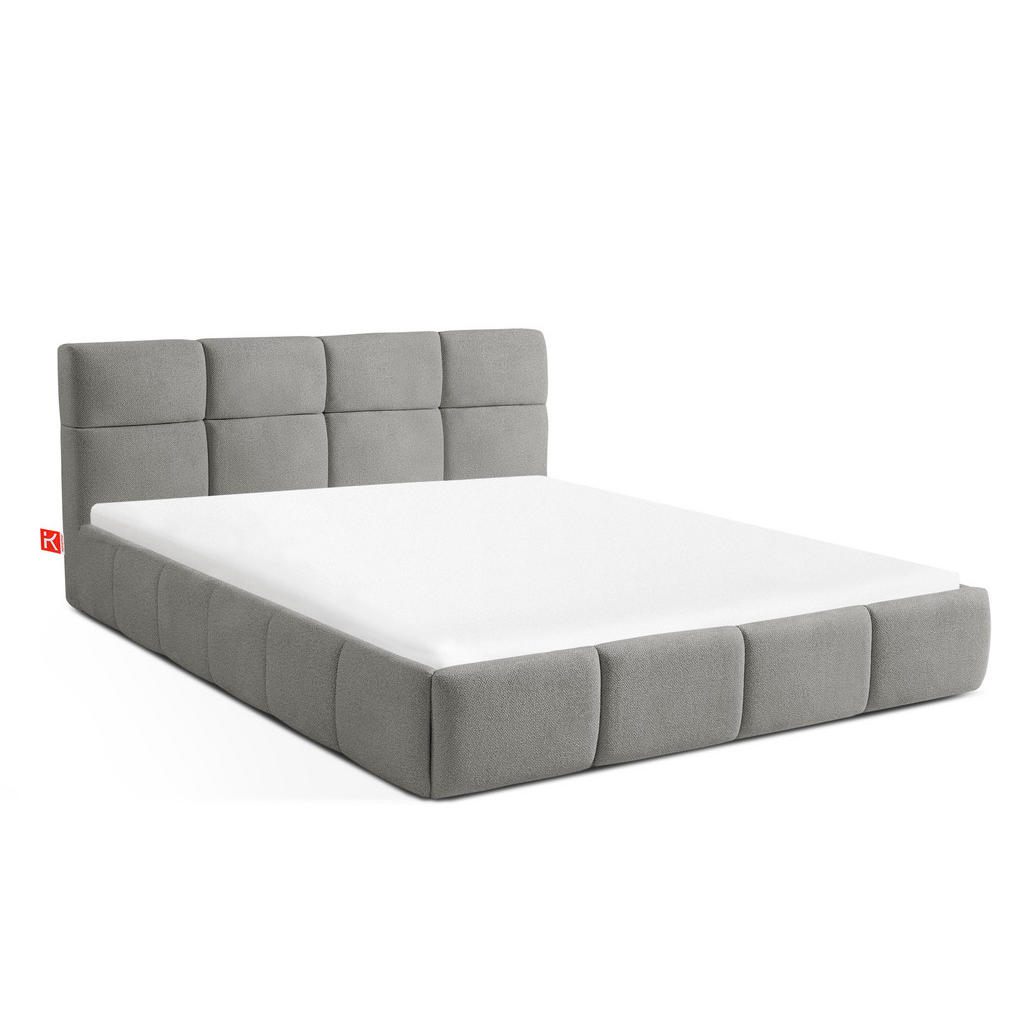 Thumbnail - Konsimo® Polsterbett, Grau, Holz, Textil, Holzwerkstoff, Rechteckig, 140x200 cm, Schlafzimmer, Betten, Polsterbetten