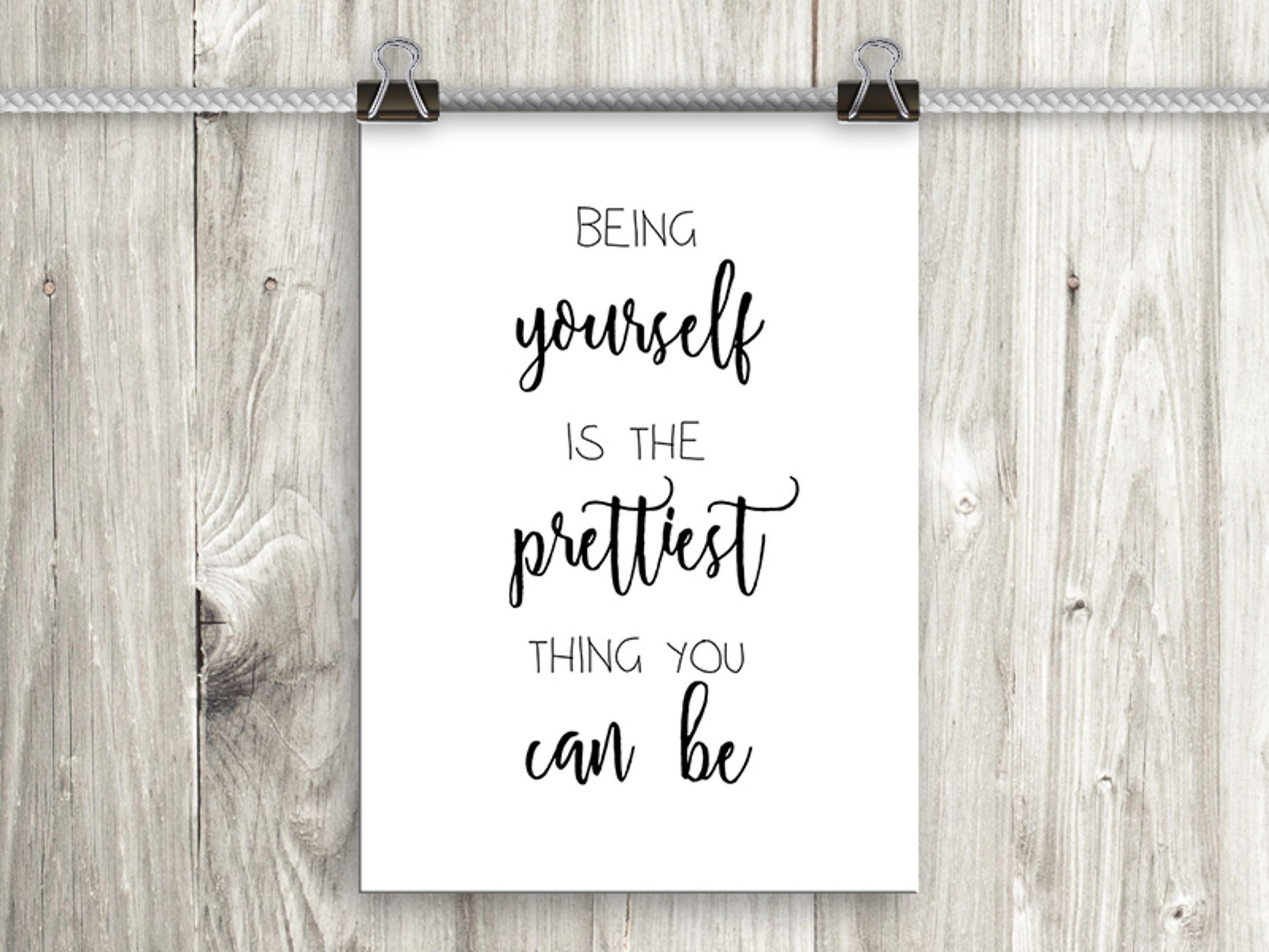 POSTER DIN A4 21x29,7 cm Motivation Typografie schwarz weiß - Weiß, Papier (21/29.7/2cm) - artissimo