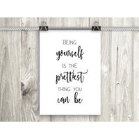 POSTER DIN A4 21x29,7 cm Motivation Typografie schwarz weiß - Weiß, Papier (21/29.7/2cm) - artissimo