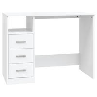SCHREIBTISCH mit Schubladen Weiß 102x50x76 cm Holzwerkstoff - Weiß, Holzwerkstoff (102/50/76cm) - furnicato