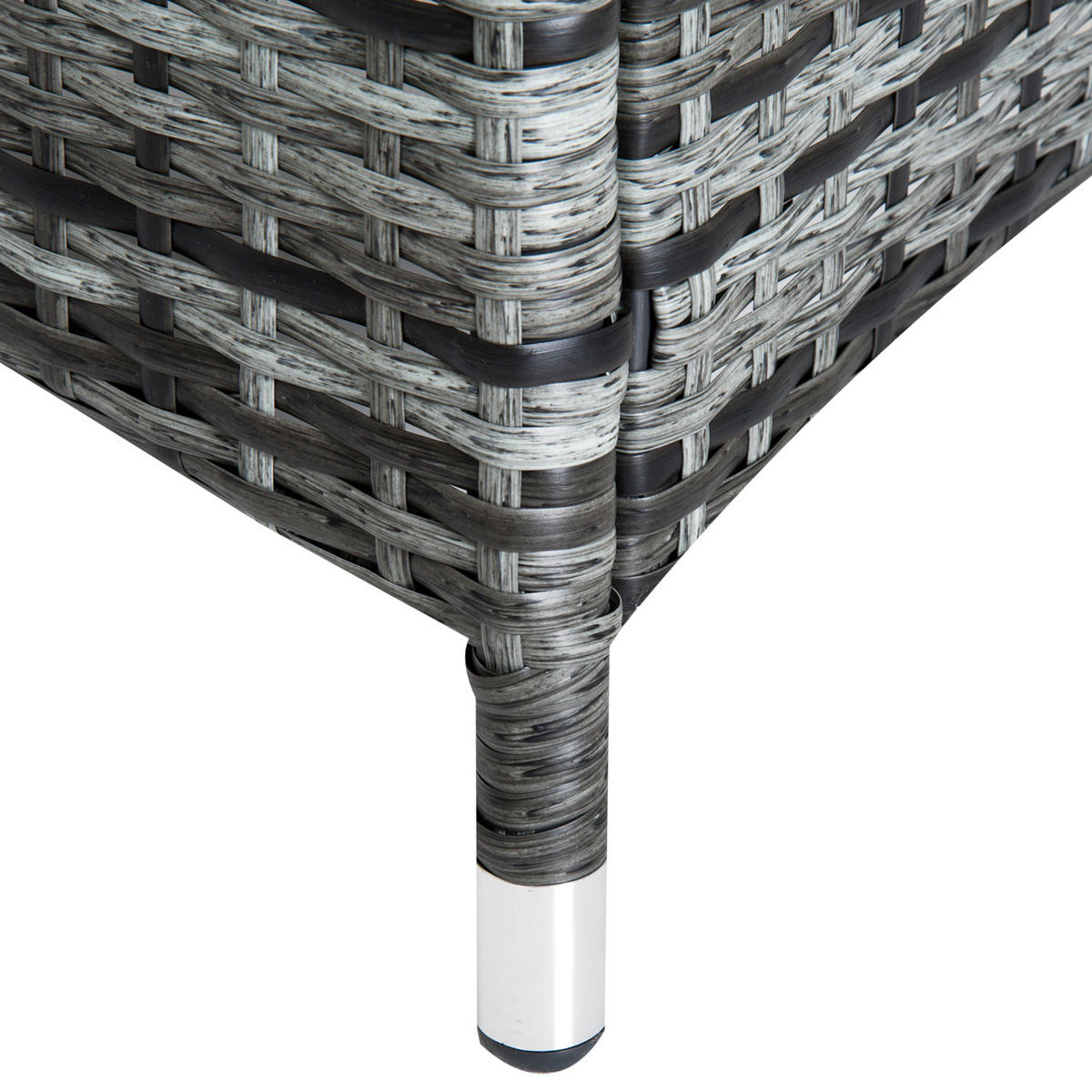 GARTENMÖBEL Set, Metall, PE, Grau - Grau, Metall - Outsunny