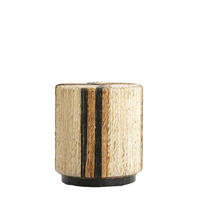 POUF Yuturi Braun 40/40/45 cm - Hellbraun, Naturmaterialien (40/45/40cm) - Light & Living