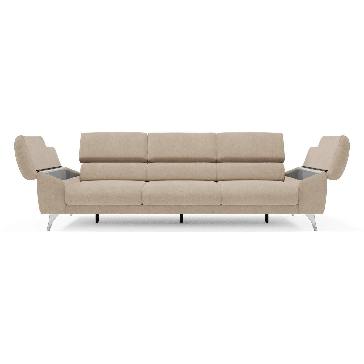 LINEARSOFA Donatello - Beige, Metall (265/76/102cm) - Divani.store